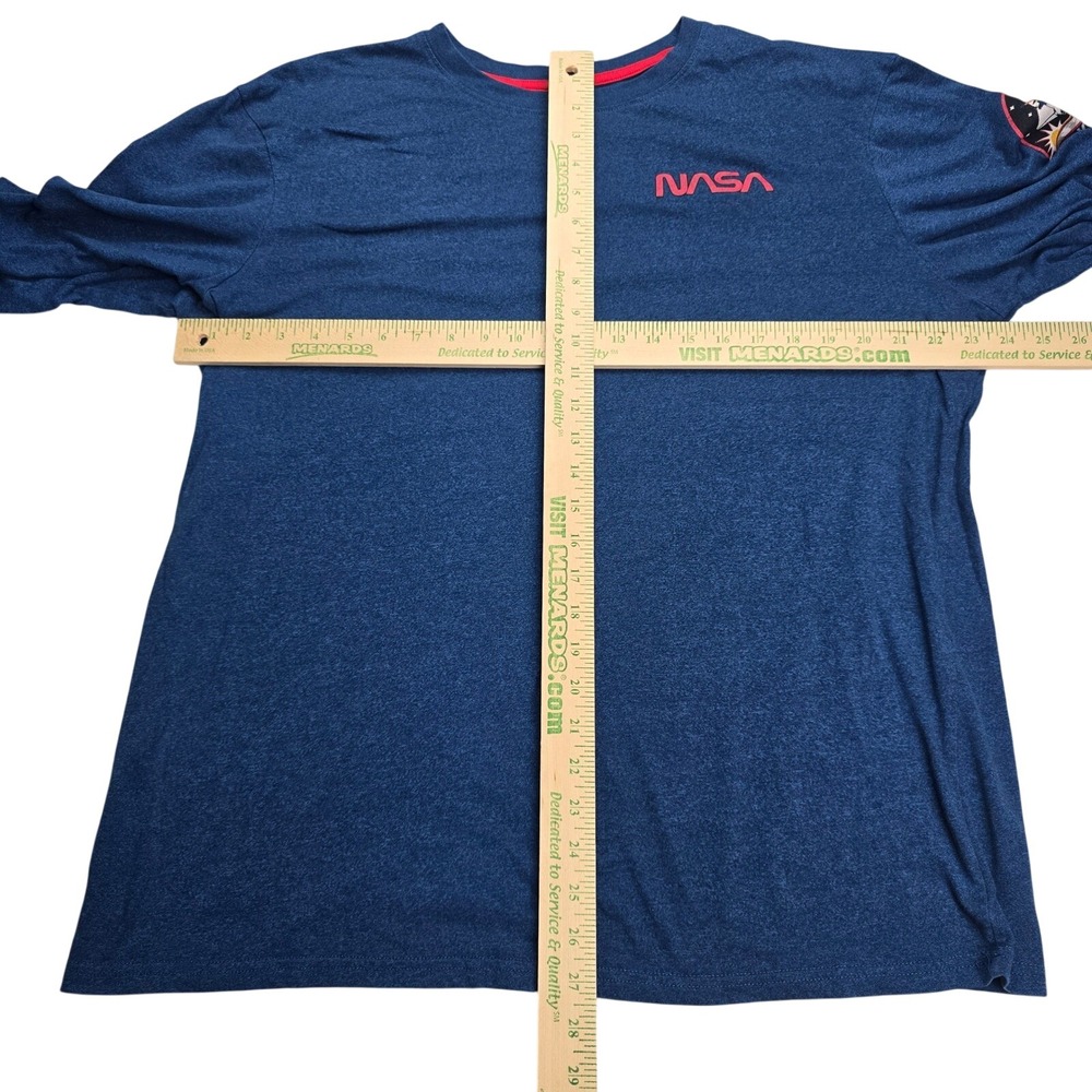 Fifth Sun NASA Long Sleeve T-Shirt Mens 2XL Blue Excellent Astronaut Graphic Tee - Picture 2 of 4
